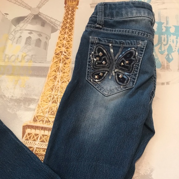 Little Girls Faded Jeans - Picture 1 of 7